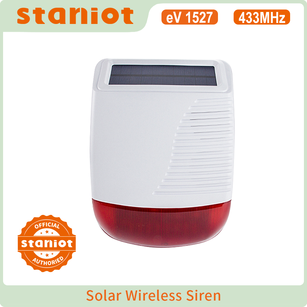 Outdoor Lighting Wireless - Staniot – sirène stroboscopique solaire extérieure