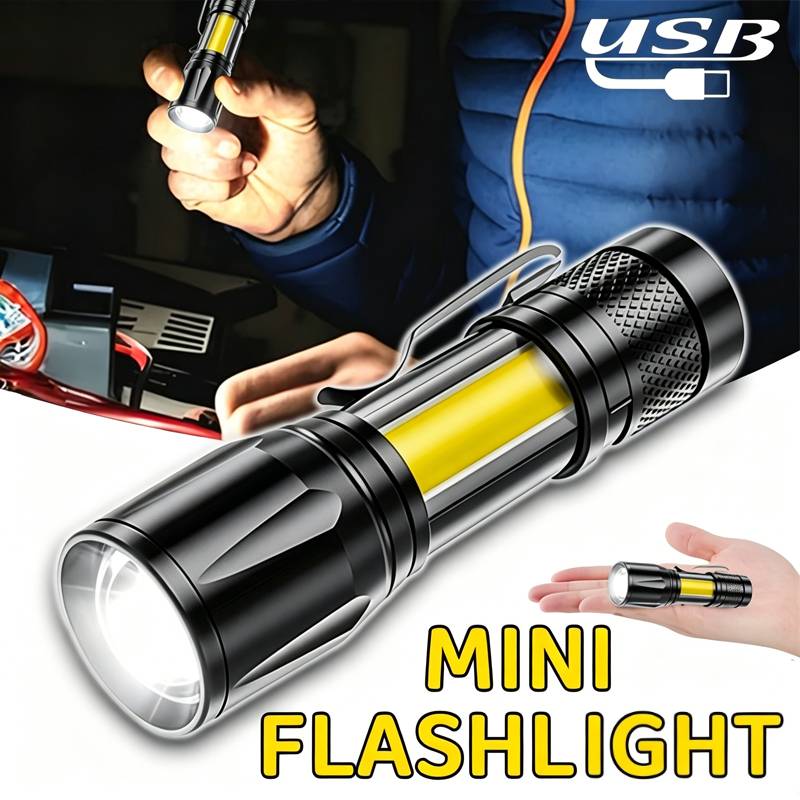 Outdoor Lighting Black - Mini lampe torche LED COB, projecteur