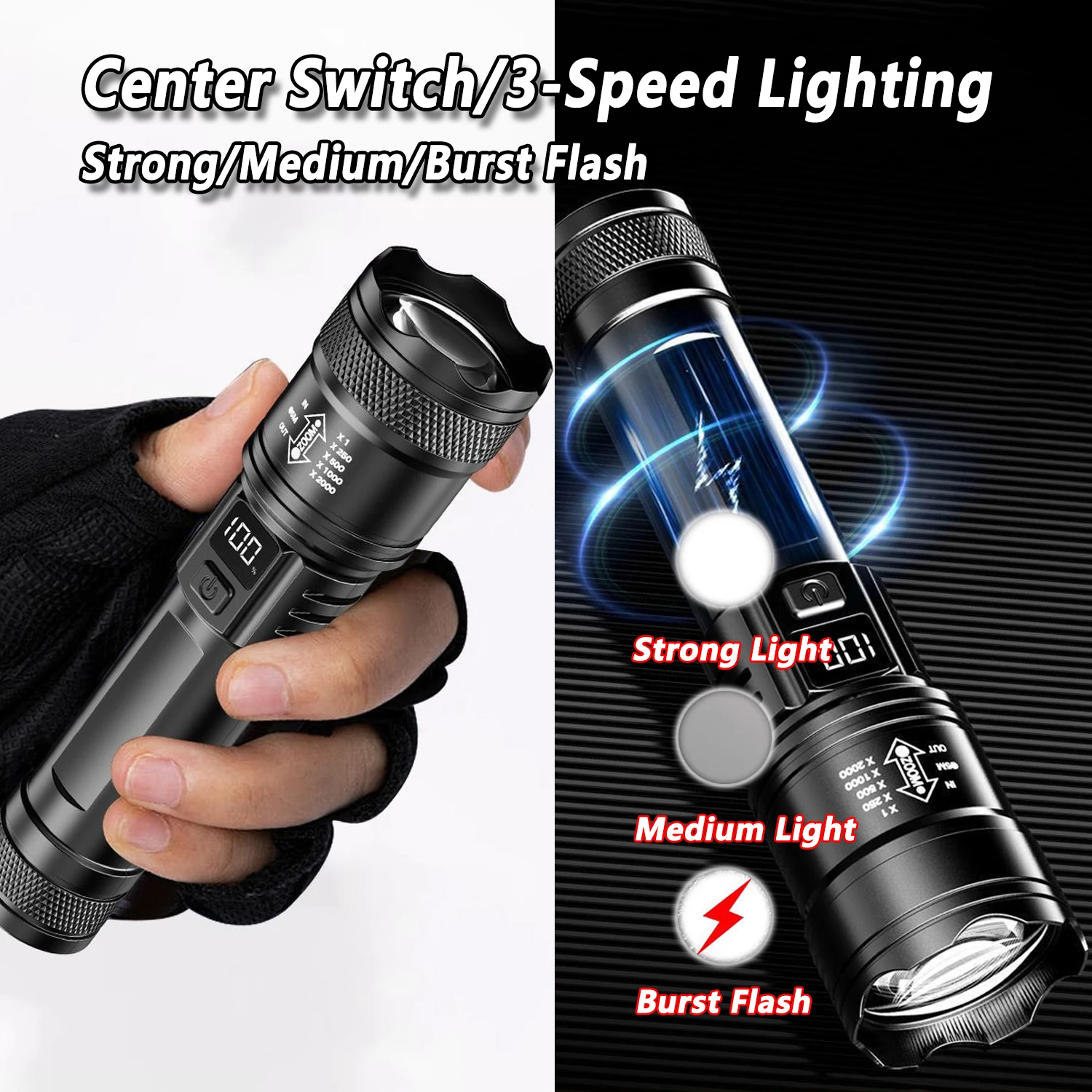Lampe de poche LED Ultra lumin - Outdoor Lighting Black avis et prix